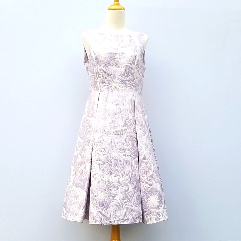NWT ADRIANNA PAPELL Lilac Brocade Dress